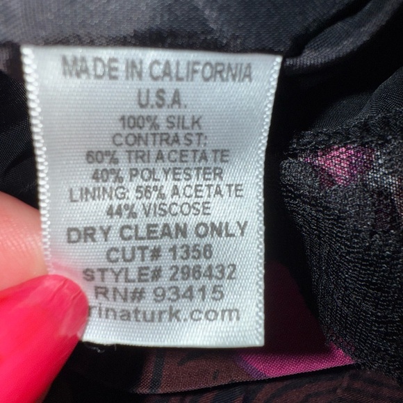 TRINA TURK Los Angeles Silk Rory Luxury Multi-Color Knee-Length Sheath Dress 2 - Picture 14 of 14